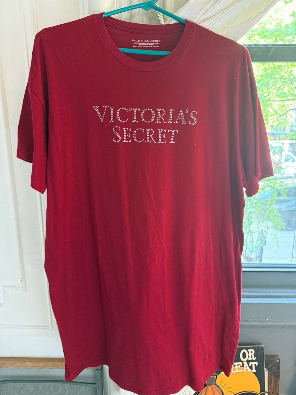 Victoria's Secret Red Short-Sleeve Logo Tee
